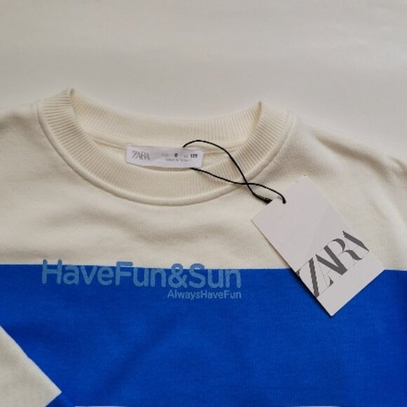 ZARA BOYS TERRY PRINTED SWEATSHIRT SIZE 8 NWT - Picture 3 of 6